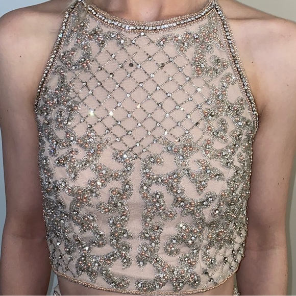 Sherri Hill 2 Piece Beaded Corset Back Gown - Picture 5 of 8